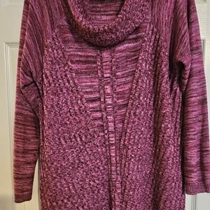 Faded Glory Women's Plum Cowl Neck Sweater